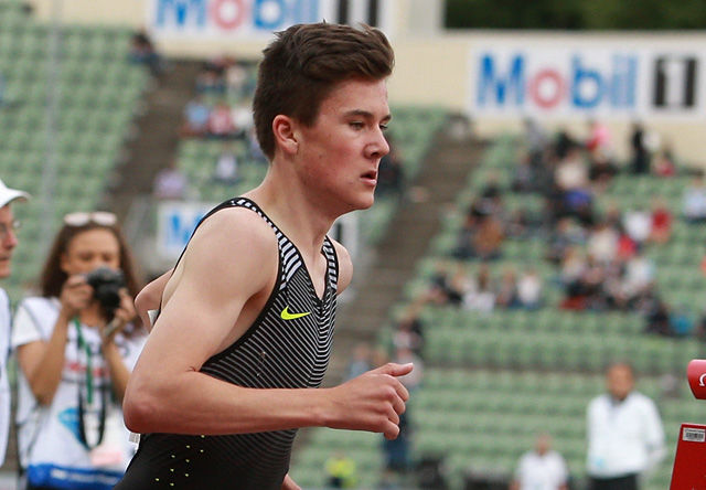 Jakob Ingebrigtsen løp i seniorklassen i Göteborg der han vant 1500 meteren og ble nummer to på 800 meteren. (Arkivfoto: Kjell Vigestad)