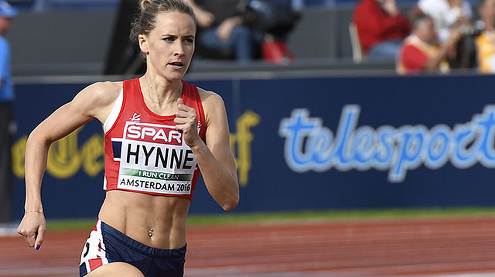 Hedda Hynne , her fra kvalifiseringsheatet i Amsterdam 2016. (Foto: Bjørn Johannessen)