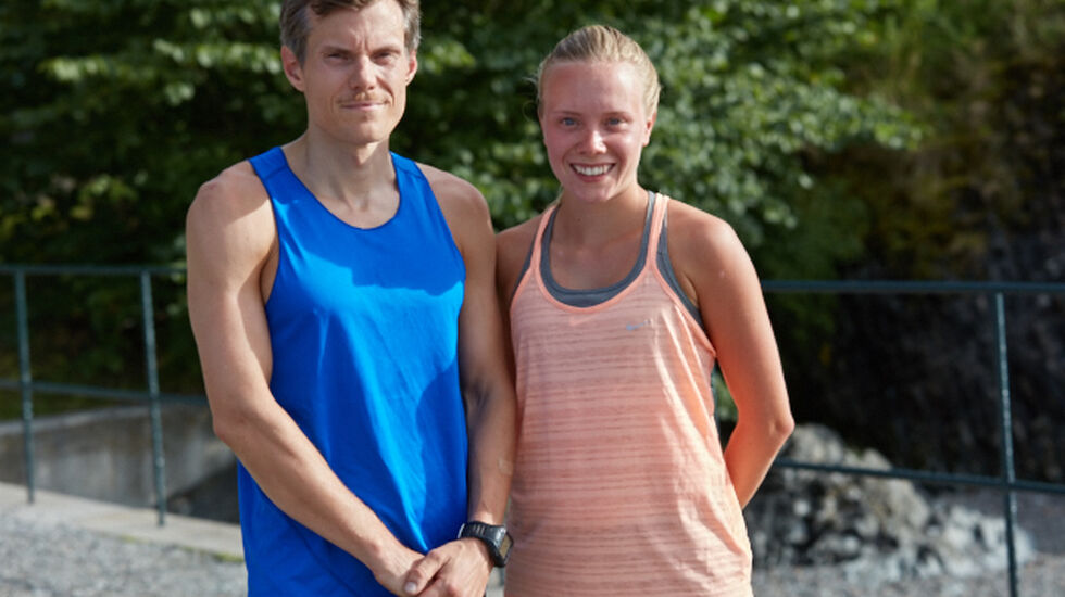 Halvard Eriksen Buer og Johanne Lægran satte løyperekorder i den nye løypa på Hovedøya torsdag kveld. Foto: Stian S. Møller