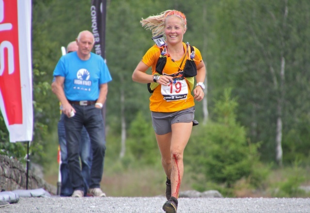 Malene Blikken Haukøy løper inn til suverent NM-gull (foto: Arve Haugland).
