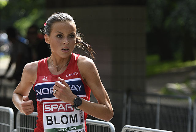 Veronika Blom var raskest av de norske jentene på halvmaraton. (Foto: Bjørn Johannessen)