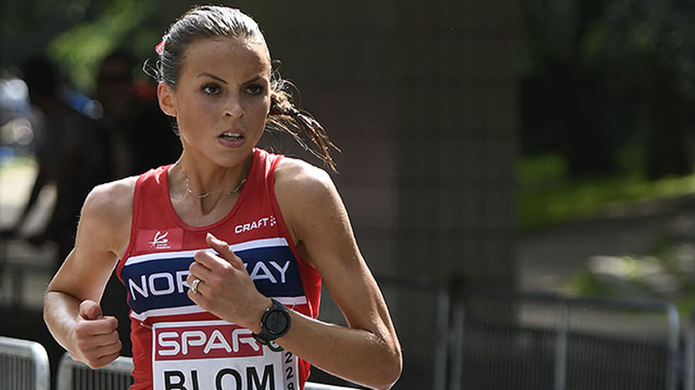 Veronika Blom var raskest av de norske jentene på halvmaraton. (Foto: Bjørn Johannessen)
