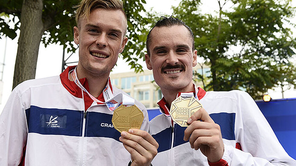 Filip og Henrik Ingebrigtsen imponerte ved å ta gull og bronse på 1500 m i årets EM. (Foto: Bjørn Johannessen)