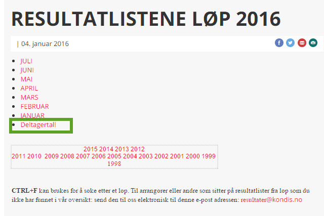Nå får du ytterligere en tjeneste på resultatlistesiden.