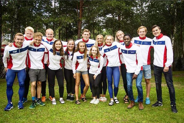 Det norske laget i Junior-VM i friidrett. Foto: Markus Einan på Insta.