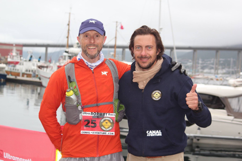 Frode Lein sammen med Jérôme Lollier som er racedirector for løpene i The Canal Challenge (arrangørfoto)