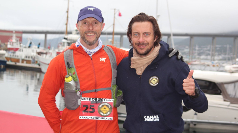 Frode Lein sammen med Jérôme Lollier som er racedirector for løpene i The Canal Challenge (arrangørfoto)