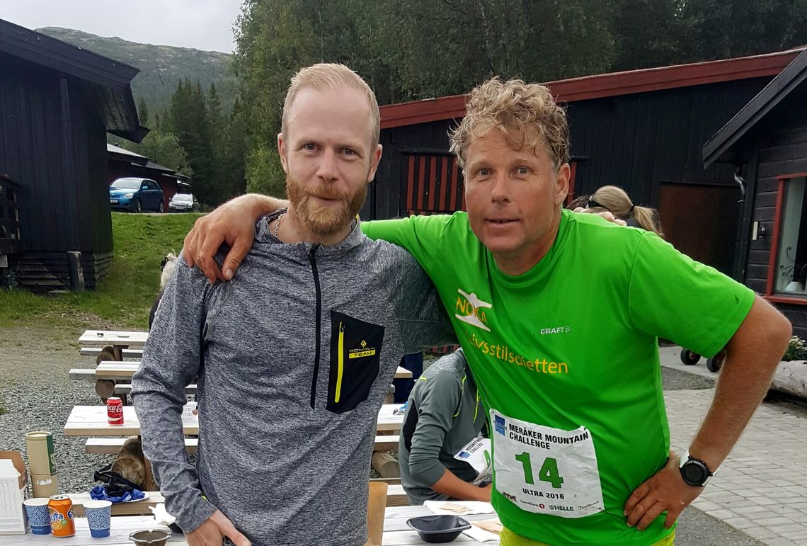 Vinner Morten Auset og andremann Hallgeir Martin Lundemo etter målgang (foto tilsendt av Auset).