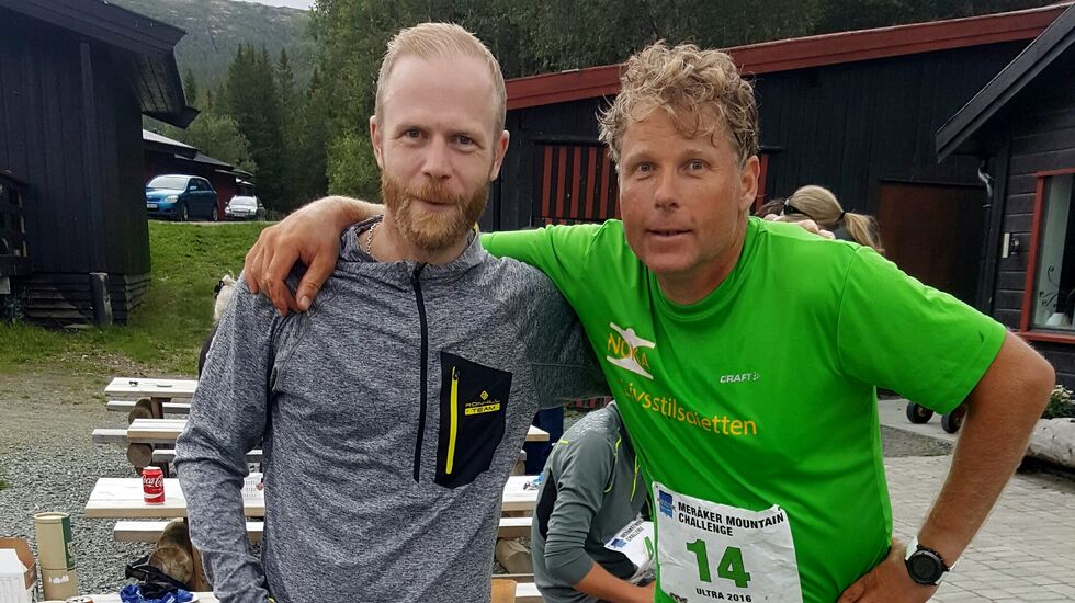 Vinner Morten Auset og andremann Hallgeir Martin Lundemo etter målgang (foto tilsendt av Auset).