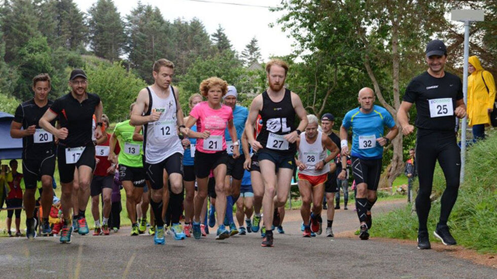 Starten har gått for det femte Møkster Maraton. Foto: Ådne Thomassen
