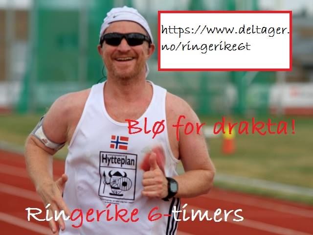 Løpsleder Stig Andy Kvalheim Rambø oppfordrer til å blø for drakta - eller i alle fall så mange kilometer som mulig i løpet av seks timer på Ringerike.
