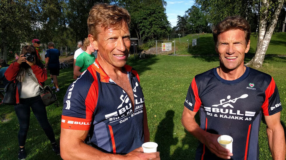 Knut og Andreas Engebretsen tok dobbeltseier på Sognsvann Rundt Medsols onsdag kveld.