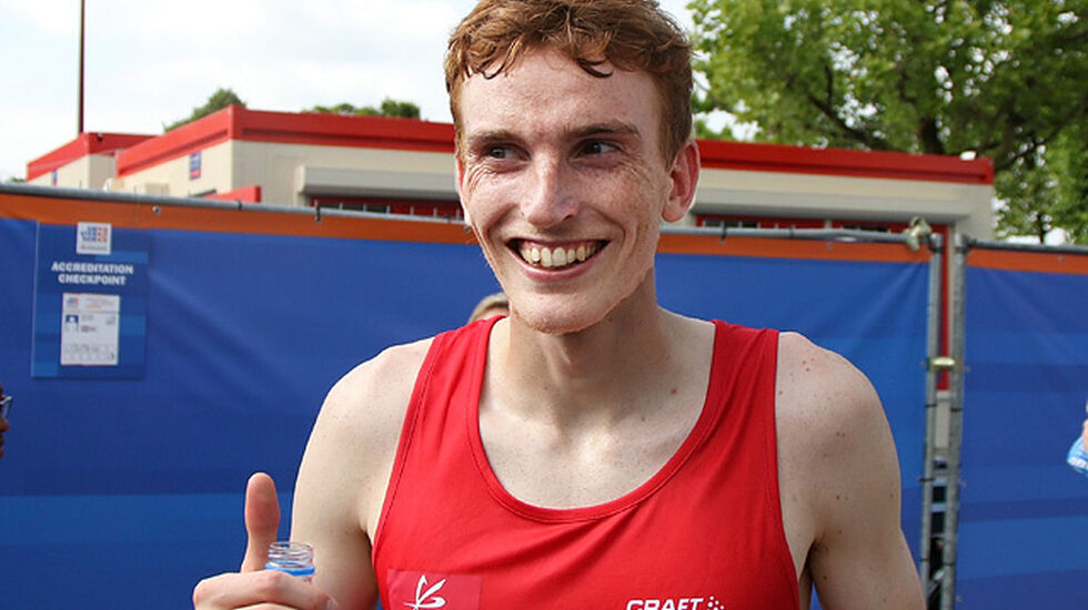 Marius Vedvik var 64 sekunder bak halvmaratonpersen sin i løpet i Den Haag. (Arkivfoto: Runar Gilberg) 