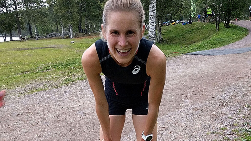 Heidi Pharo var langt etter persen men satte aldersrekord. Foto: Heming Leira