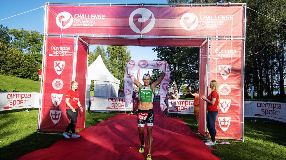 Filip Ospaly kan triumfere på målstreken. (Arrangørfoto)