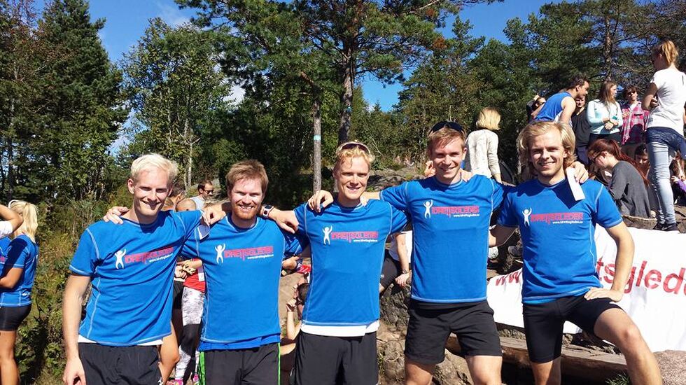 Barskingene som løp seg til topps i Oslos Råeste var foruten Hans Kristian Fløystad (til v.): Lars Lars Mejdell Hektoen, Ole Marius Hoel Rindal, og Marius Førsund. (Arrangørfoto)