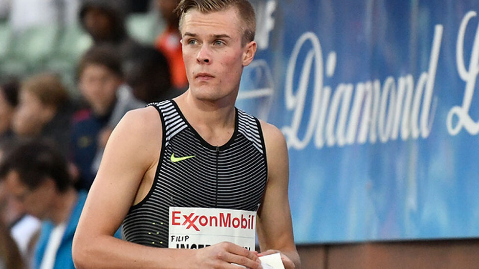 Filip Ingebrigtsen viste fin formstigning og hadde bare fire løpere foran seg. (Arkivfoto: Bjørn Johannessen)