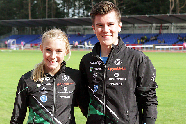 To av Sandnes IL sine fremste utøvere, Camilla Ziesler og Jakob Ingebrigtsen
