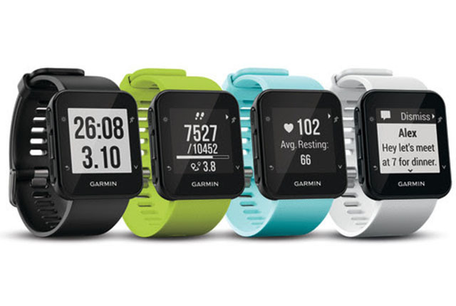 Garmin Forerunner 35 finnes i fire ulike fargeversjoner.