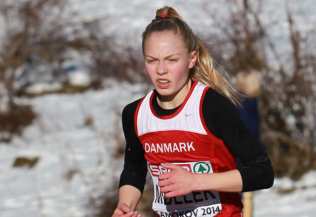 Anna Emilie Møller har tidligere utmerka seg som både terreng- og hinderløper. Nå viste den danske jenta at hun også behersker 3000 m flatt. (Arkivfoto: Kjell Vigestad)