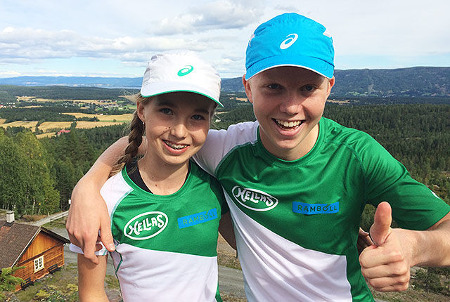 Emma og Martin Kirkeberg Mørk løp begge sterkt i Drammens Råeste. (Foto: privat)