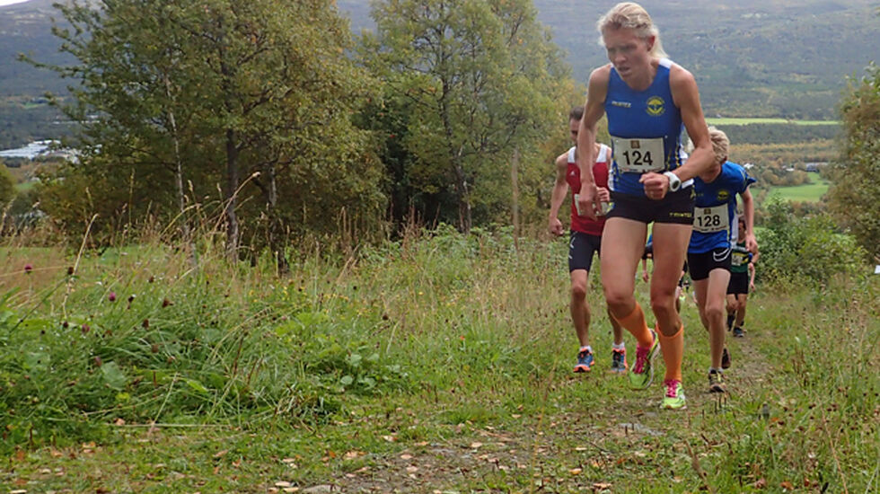 Vant: Anne Nevin ble beste kvinne opp til toppen av Hovden på tida 42.52. Foto: Marianne Røhme