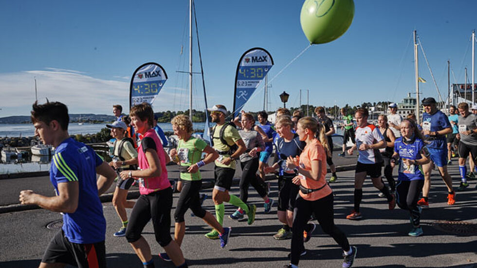 Fra 4.30-pulja på Oslo Maraton ifjor. Foto: Arrangøren