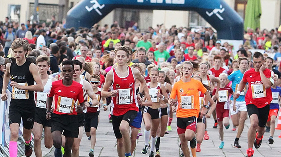 Fra starten på 3 km. (Foto: Kjell Vigestad)