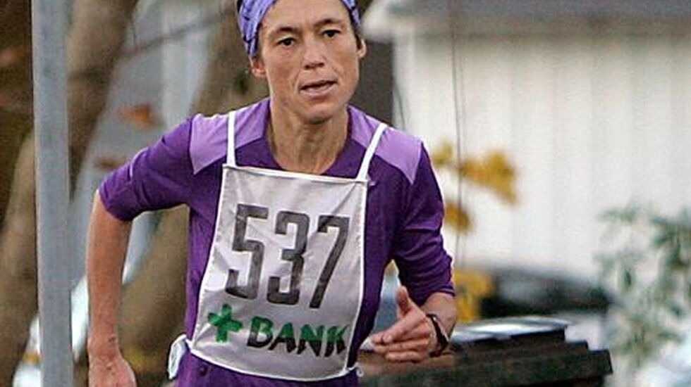 Maratonvinneren Inger Dagny Saanum avbildet i Hålandsheia Opp i 2013. (Foto: Marianne Røhme)