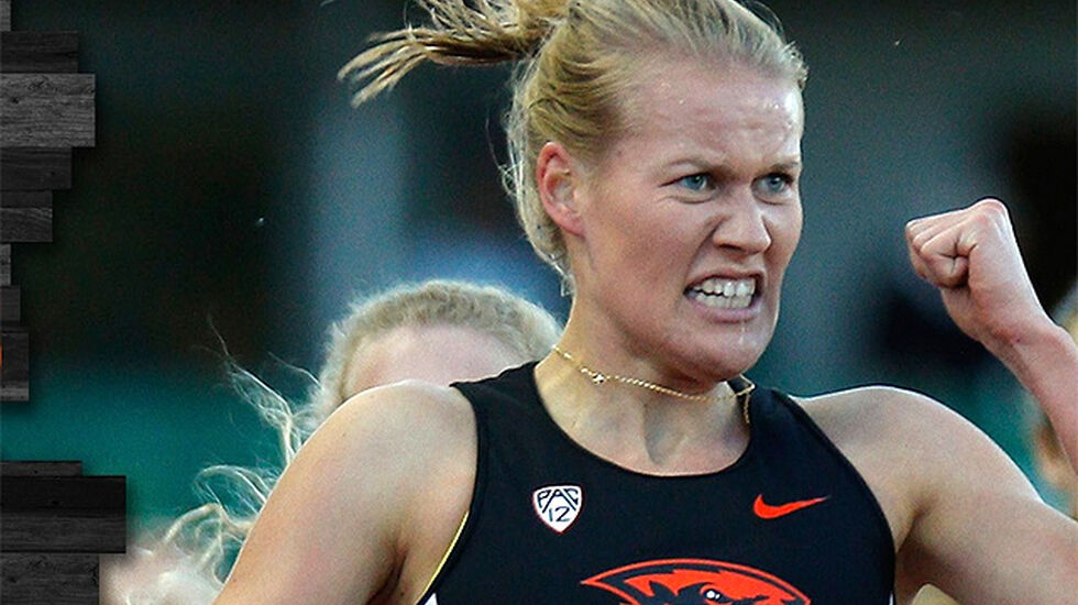Kristiane Width var bare 18 sekund bak vinneren i det 5 km lange terrengløpet. (Foto: Oregon State University) 