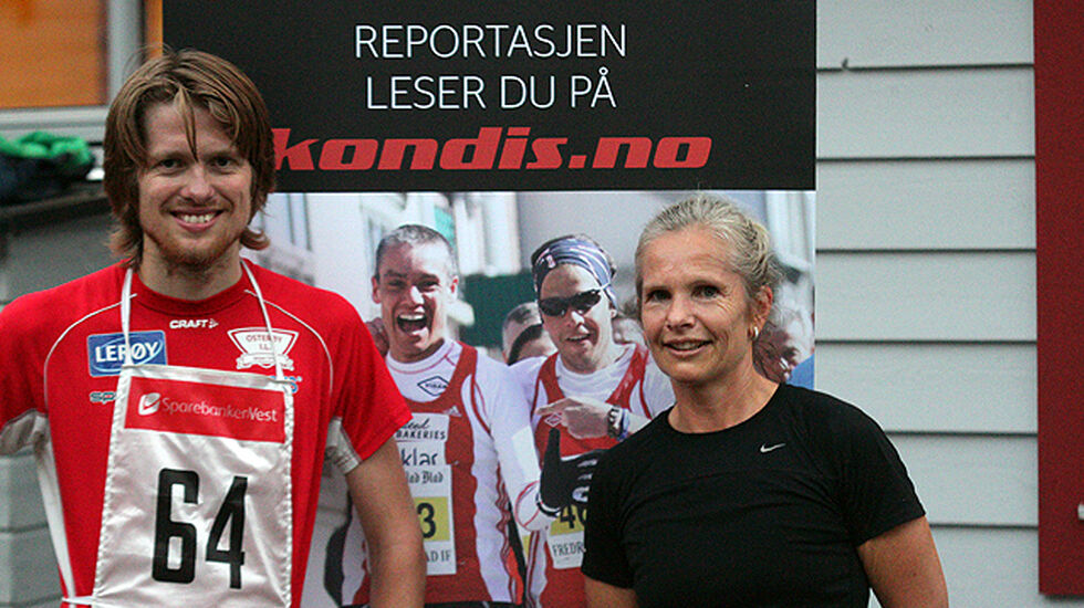 Per Harald Havnen og Miriam Mjelde med dagens beste tid 