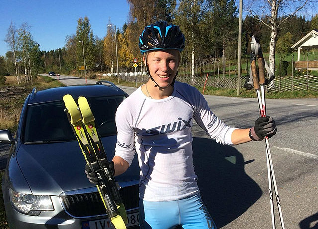 Sondre Estenstad Bjørsland tok sin andre seier i årets rulleskikarusell i Elverum. (Foto: Rune Gilde)