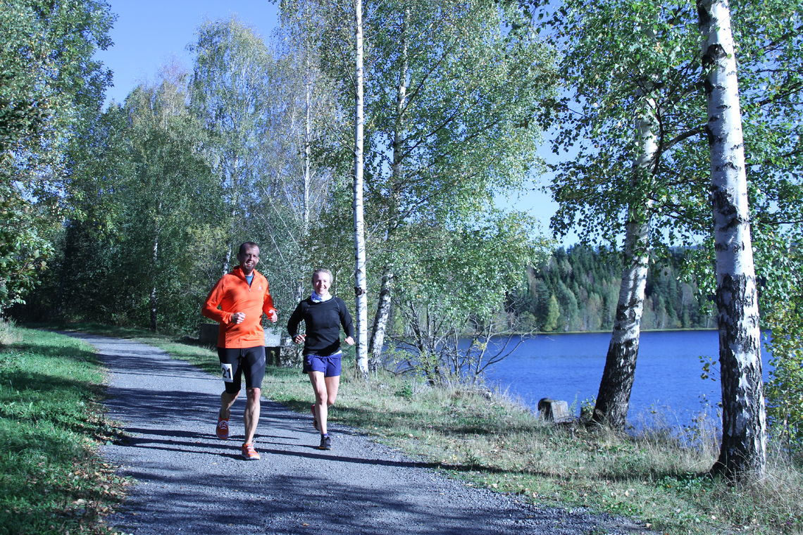 Gregor Gucwa og Therese Falk i det siste Cannonball-løpet på Jevnaker i 2016. Foto: Olav Engen