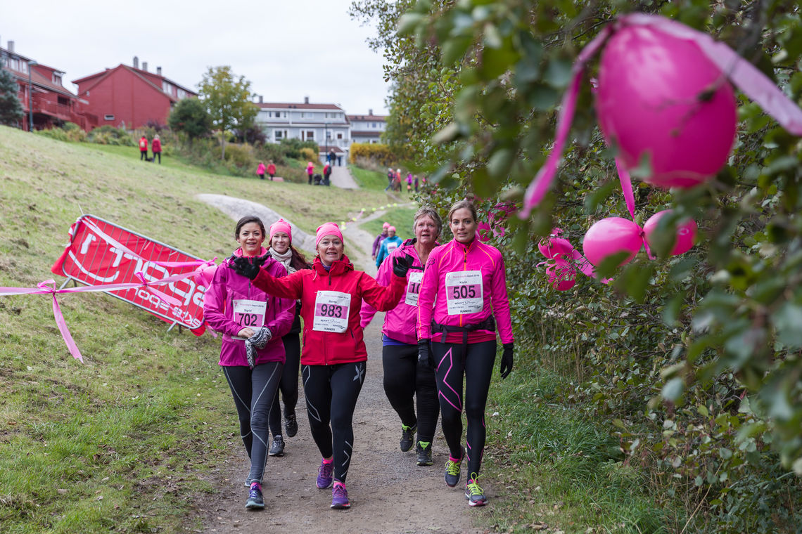 Rosa joggere langs Akerselva (foto: Stian Schløsser Møller).