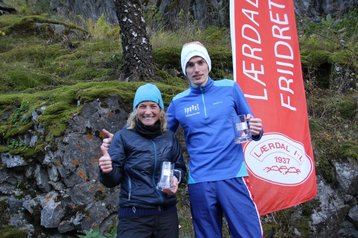 Janne Eikås og Marius Vedvik var dei raskaste i terrenget Galdane Rundt. (Foto: Jan Christian Jerving)