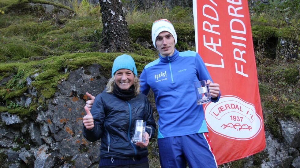 Janne Eikås og Marius Vedvik var dei raskaste i terrenget Galdane Rundt. (Foto: Jan Christian Jerving)
