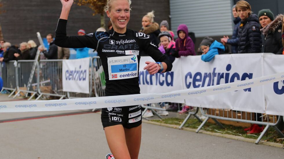 Marthe Katrine Myhre er i god form og vant klart i 3-sjøersløpet (foto: Steffen Thorsen).