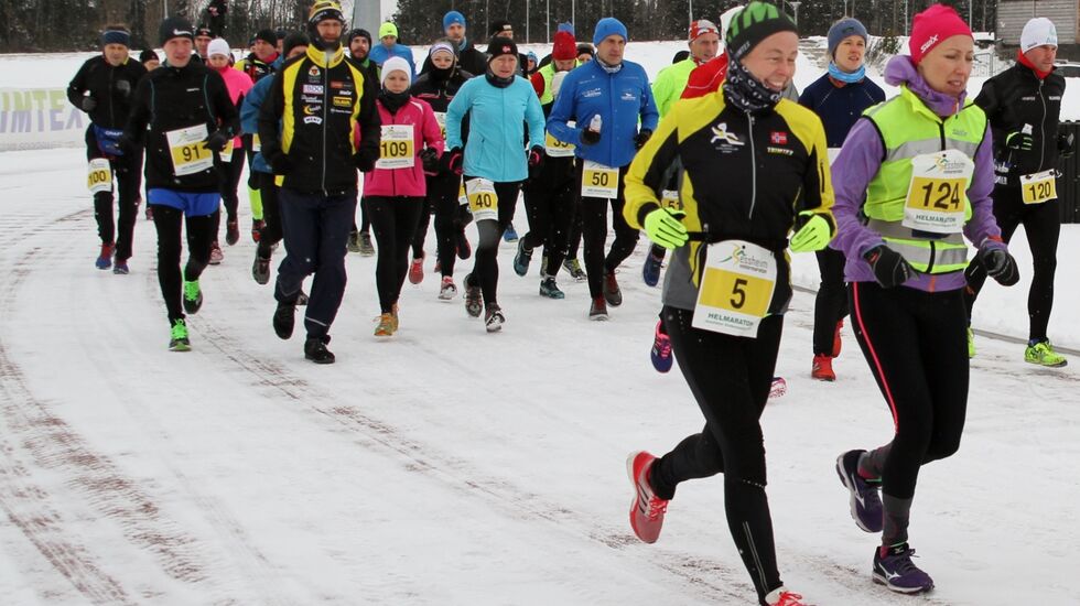 I fjor var løpet flyttet til et tidligere tidspunkt, likevel var det mer vinterlig enn på mange år - men gode løpsforhold likevel. (Foto: Olav Engen)