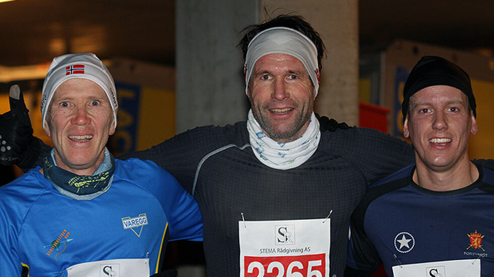 Topp 3 herrer dagens løp, Bjørn Harald Bongom, Stig Atle Eide og Øystin Brurok