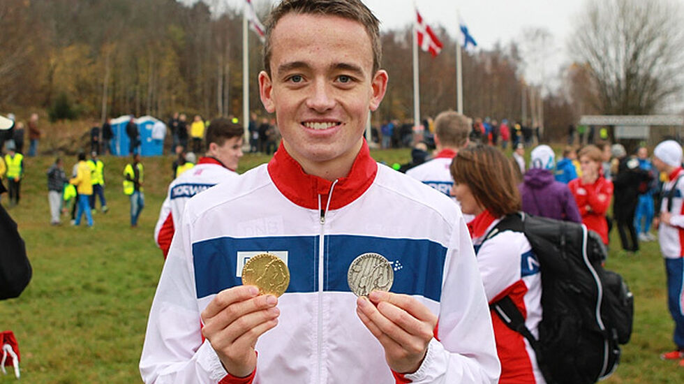 Stian Øvergaard Aarvik ble nummer to etter Jakob Ingebrigtsen under nordisk i fjor. Kan han rykke helt opp på førsteplass i år? (Foto: Kjell Vigestad) 