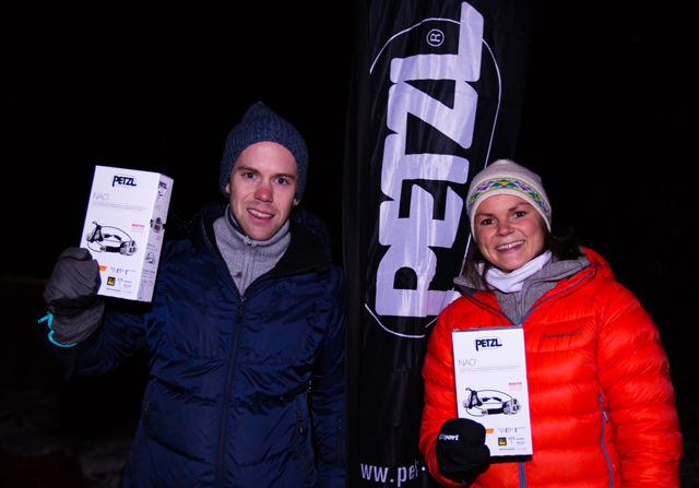 Vinnerne fra Flyktningeruta i sommer, Eirik Rustad og Marit Vala, vant også Hodelyktløpet. (Foto: Snorre Veggan) 