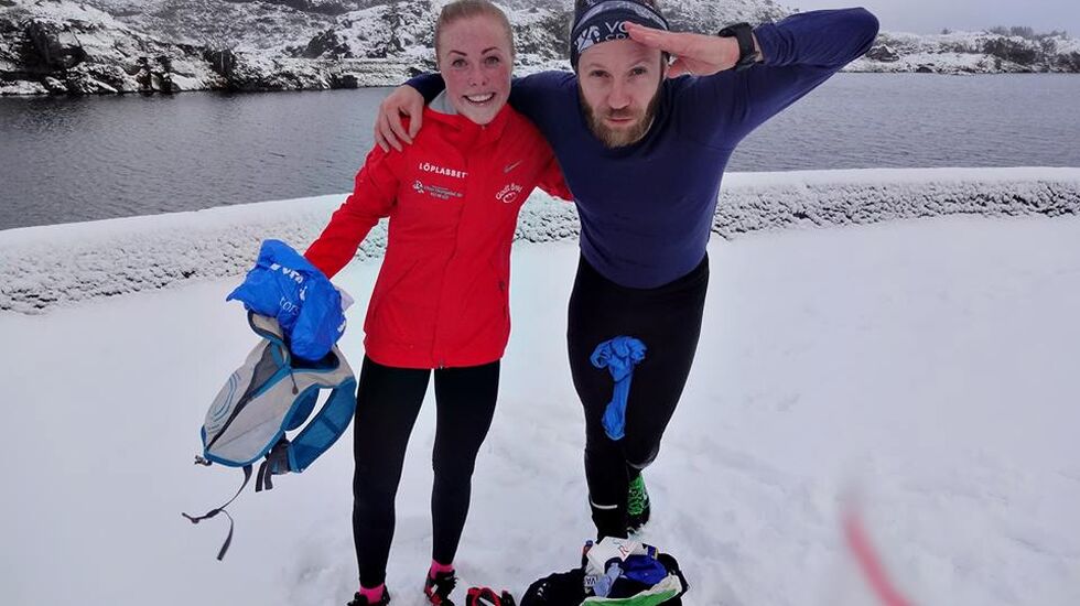 Dagens beste kvinne Eli Anne Dvergsdal og dagens gladeste herre Henrik Angermund