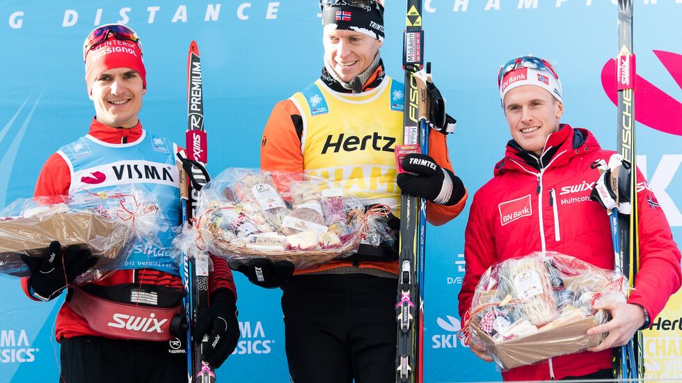 Pallen i herreklassen med Eliassen på topp og Eide Pedersen på 3. plass (foto_Magnus Östh)