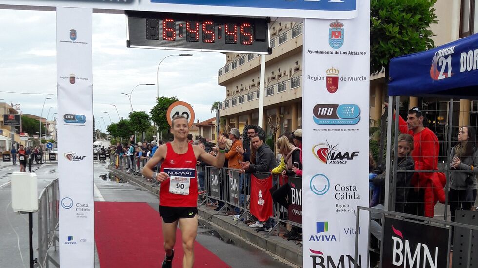 Didrik Hermansen løper inn til 15. plass i VM på ny norsk rekord (foto: Sharon Broadwell).
