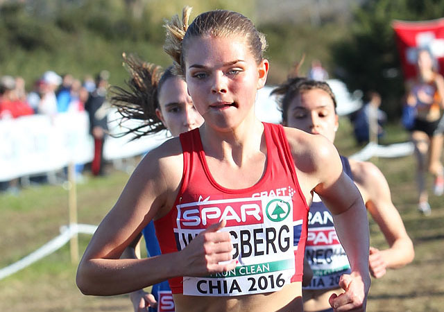 Flott plassering: Stine Wangberg sto for Norges tredje beste plassering i EM med sin 12. plass. (Foto: Kjell Vigestad)