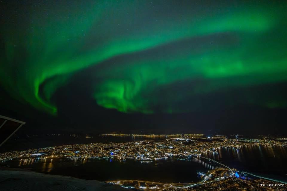 Aurora over Tromsø (foto: Truls Tiller / MSM).