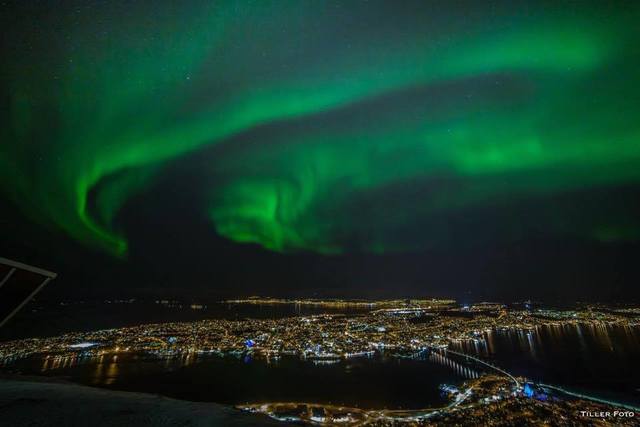 Aurora over Tromsø (foto: Truls Tiller / MSM).