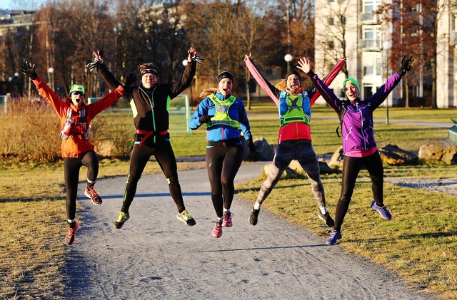 Glade Ribbemaraton'ere i 2016-utgaven av løpet. (Foto: Bjørn Hytjanstorp)