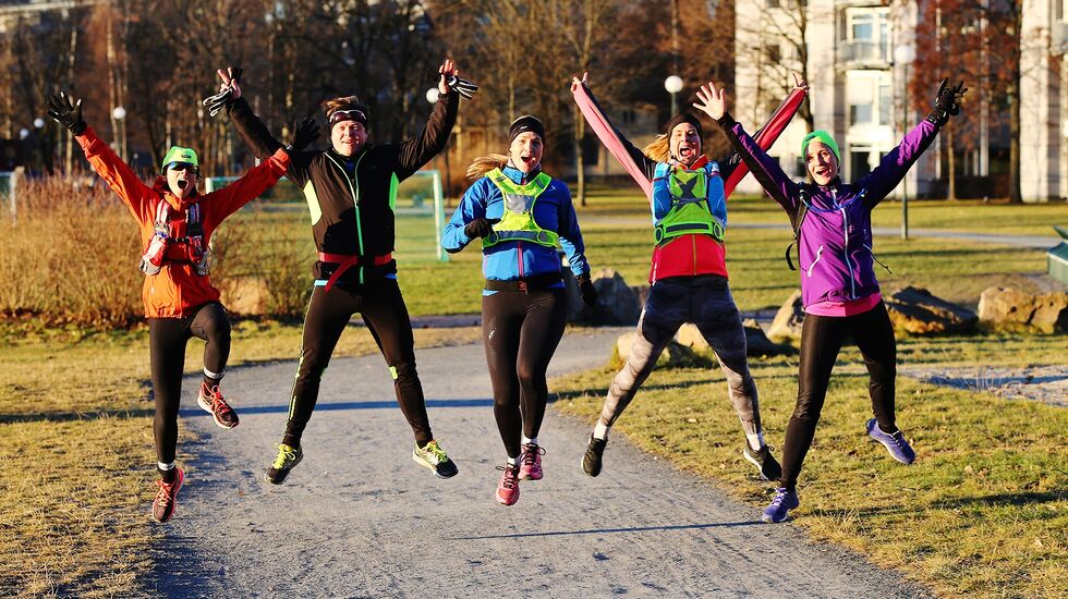 Glade Ribbemaraton'ere i 2016-utgaven av løpet. (Foto: Bjørn Hytjanstorp)