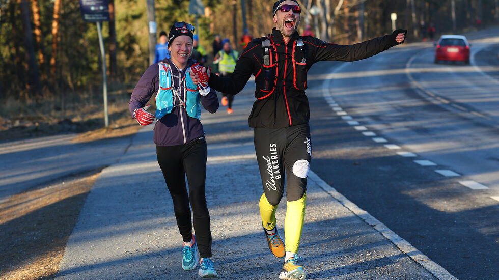 Løpeglede i romjula; Synne Vesterhus og Jacob Jacobsen (foto: Bjørn Hytjanstorp).